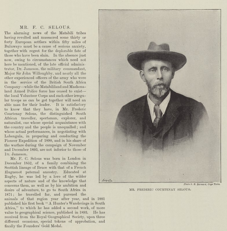 Pan Frederic Courtenay Selous od English Photographer