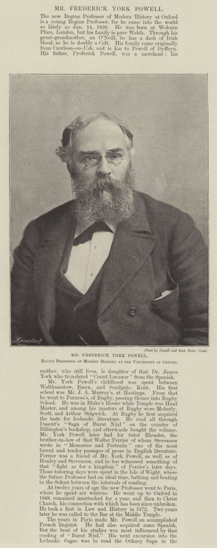 Pan Frederick York Powell, Regius profesor moderních dějin na Oxfordské univerzitě od English Photographer