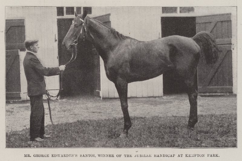 Pan George Edwardess Santoi, vítěz Jubilejního handicapu v Kempton Parku od English Photographer