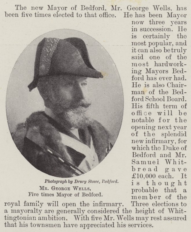 Pan George Wells, pětinásobný starosta Bedfordu od English Photographer