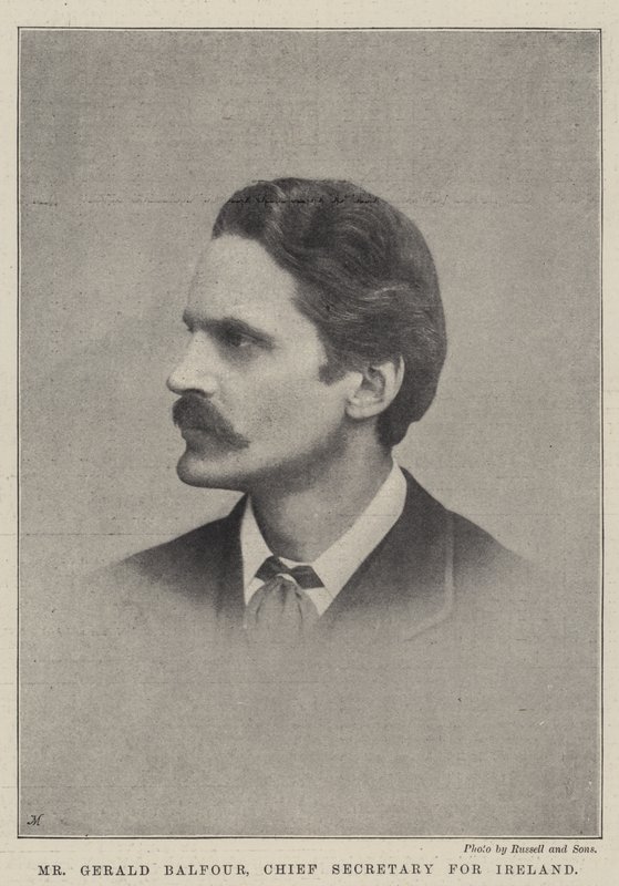 Pan Gerald Balfour, hlavní tajemník pro Irsko od English Photographer