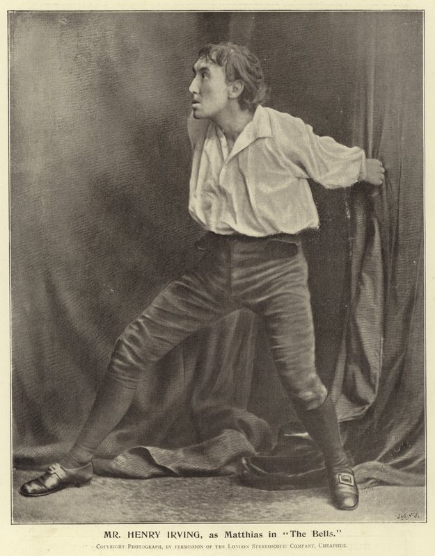 Pan Henry Irving jako Matthias v The Bells od English Photographer