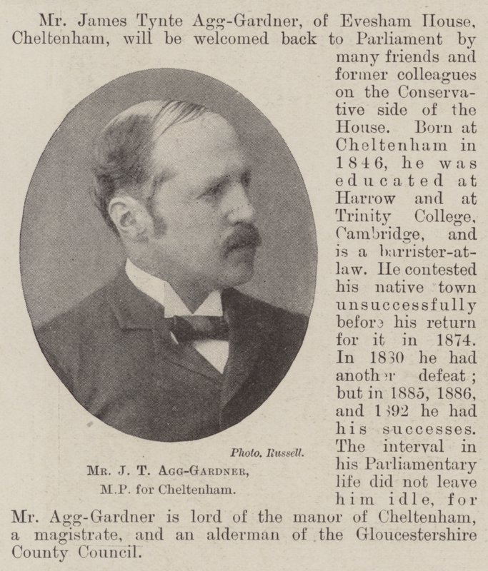 Pan JT Agg-Gardner, poslanec za Cheltenham od English Photographer