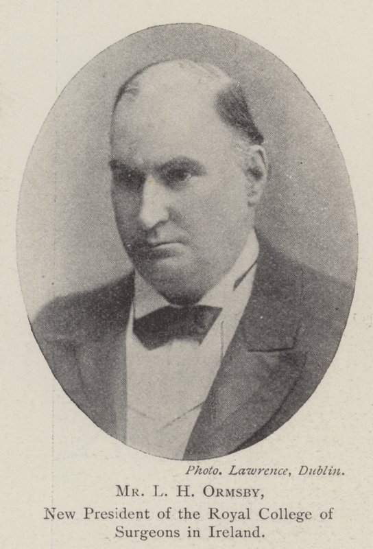Pan L H Ormsby, nový prezident Royal College of Surgeons v Irsku od English Photographer