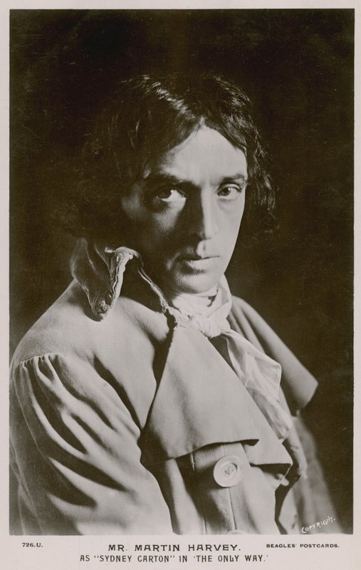 Pan Martin Harvey jako Sydney Carton ve filmu Jediná cesta od English Photographer