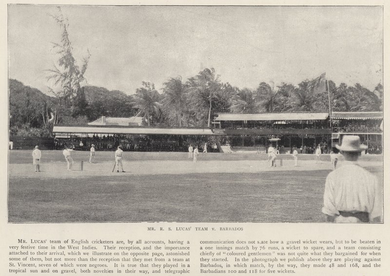 Mr R S Lucass Team vs Barbados, kriket od English Photographer