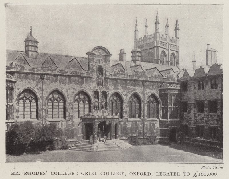 Pan Rhodes College, Oriel College, Oxford, Legatee na 100 000 GBP od English Photographer