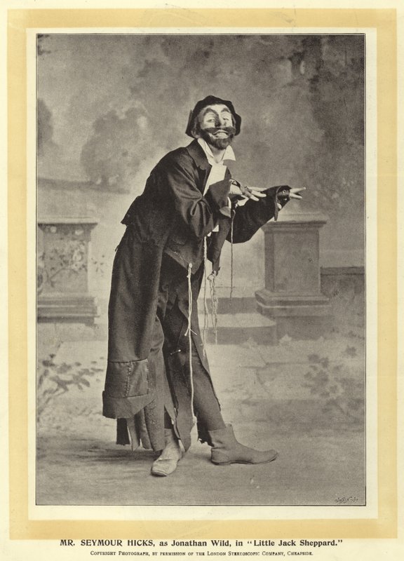 Pan Seymour Hicks jako Jonathan Wild ve filmu Malý Jack Sheppard od English Photographer