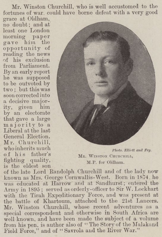 Pan Winston Churchill, poslanec za Oldham od English Photographer