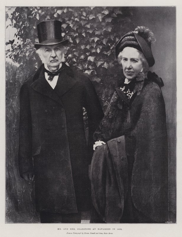 Pan a paní Gladstoneovi v Hawardenu v roce 1895 od English Photographer