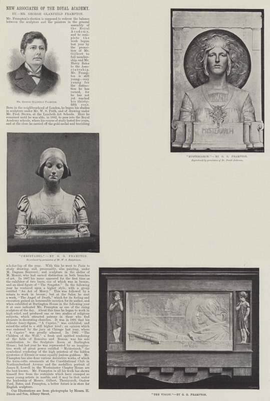 Noví kolegové Královské akademie, pan George Glanfield Frampton od English Photographer