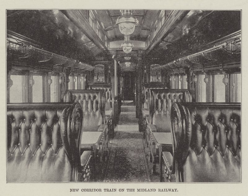 New Corridor Train na Midland Railway od English Photographer