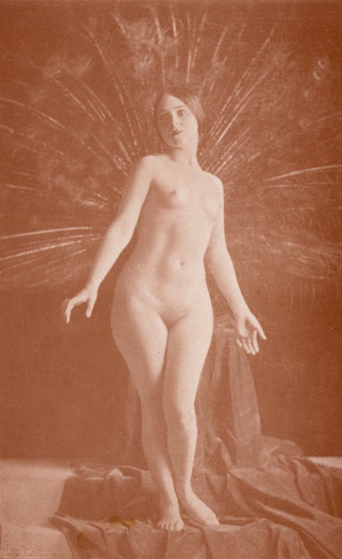 Nudistické umění: Páv (čb fotografie) od English Photographer