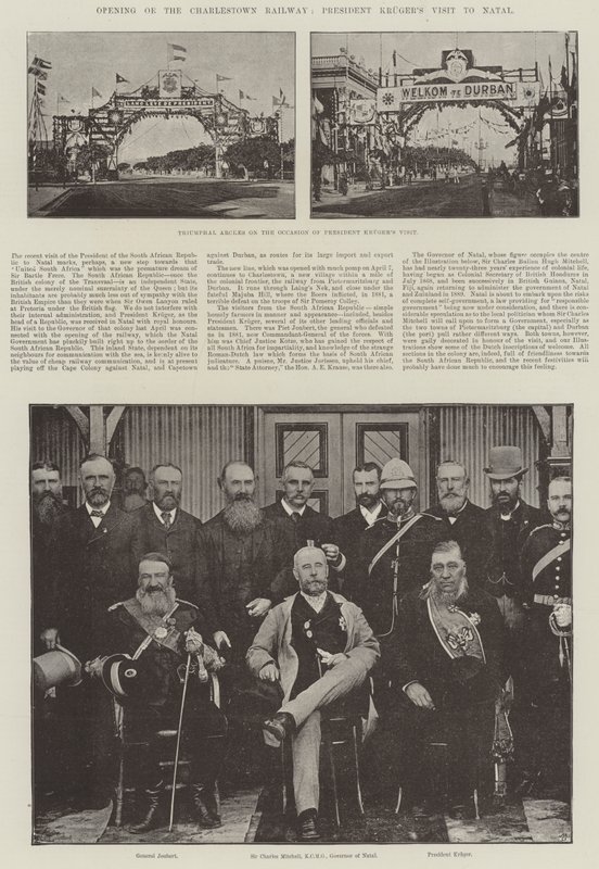 Otevření Charlestown Railway, návštěva prezidenta Krugerse v Natalu od English Photographer