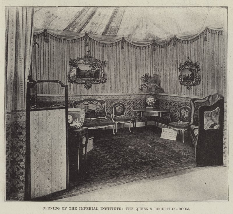 Otevření Imperial Institute, Queens Reception-Room od English Photographer