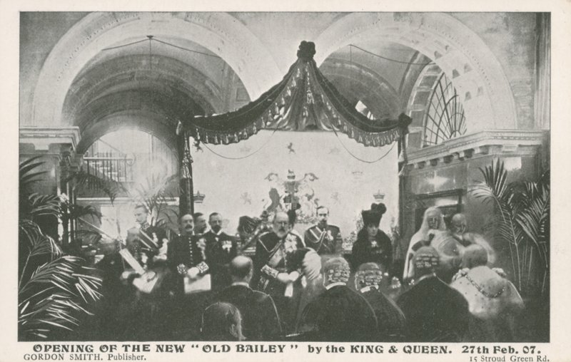 Otevření Old Bailey králem a královnou, 27. února 1907 od English Photographer