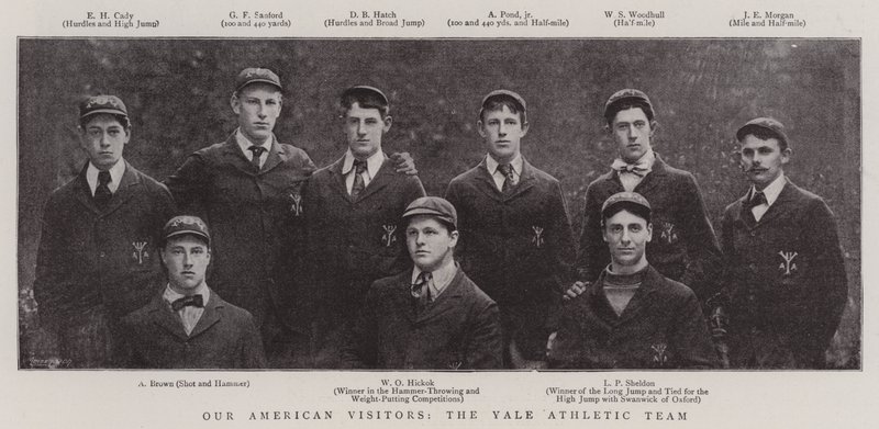 Naši američtí návštěvníci, atletický tým Yale od English Photographer