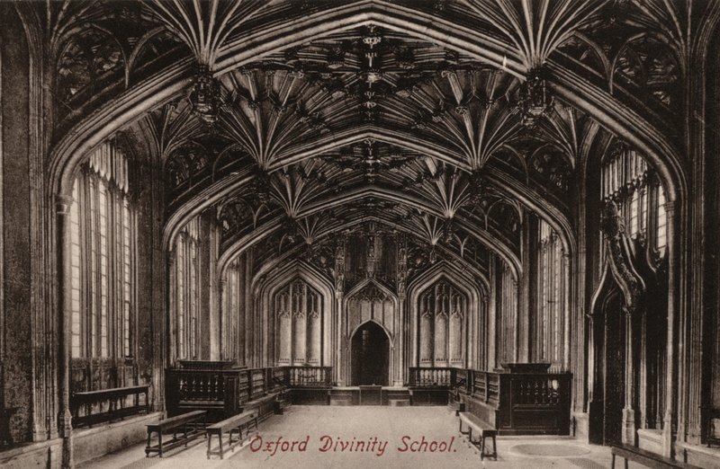 Oxford, Divinity School (černobílá fotografie) od English Photographer