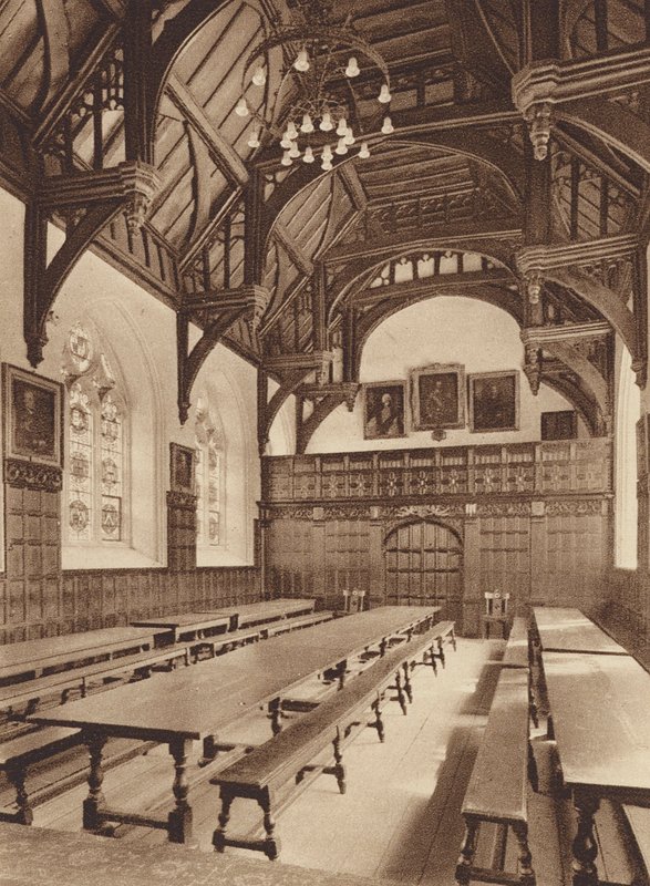 Oxford: Oriel College, The Hall (čb fotografie) od English Photographer