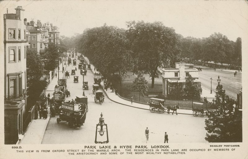 Park Lane a Hyde Park, Londýn od English Photographer