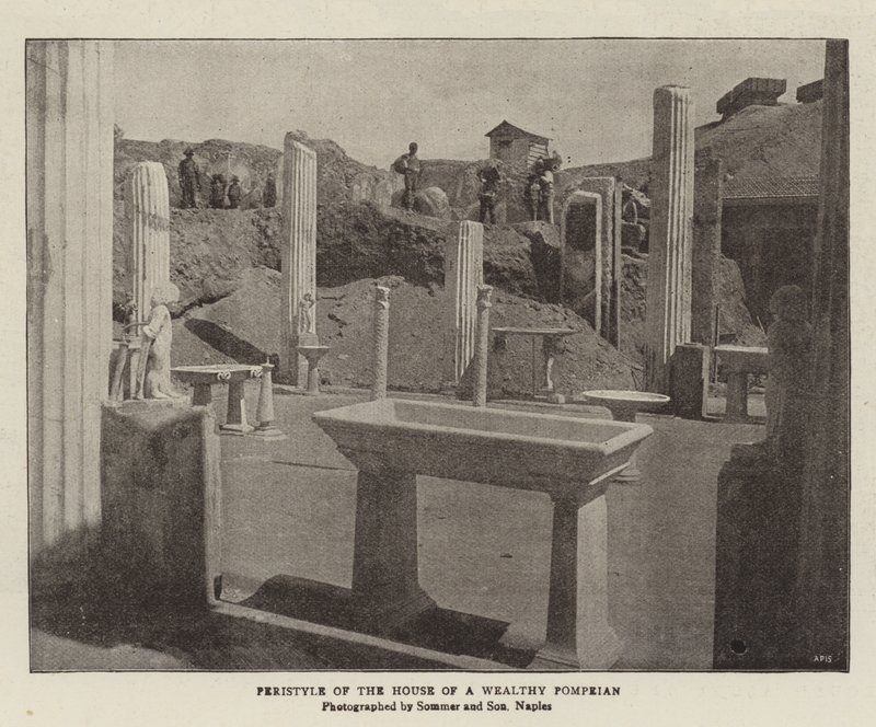 Peristyle domu bohatého Pompeje od English Photographer