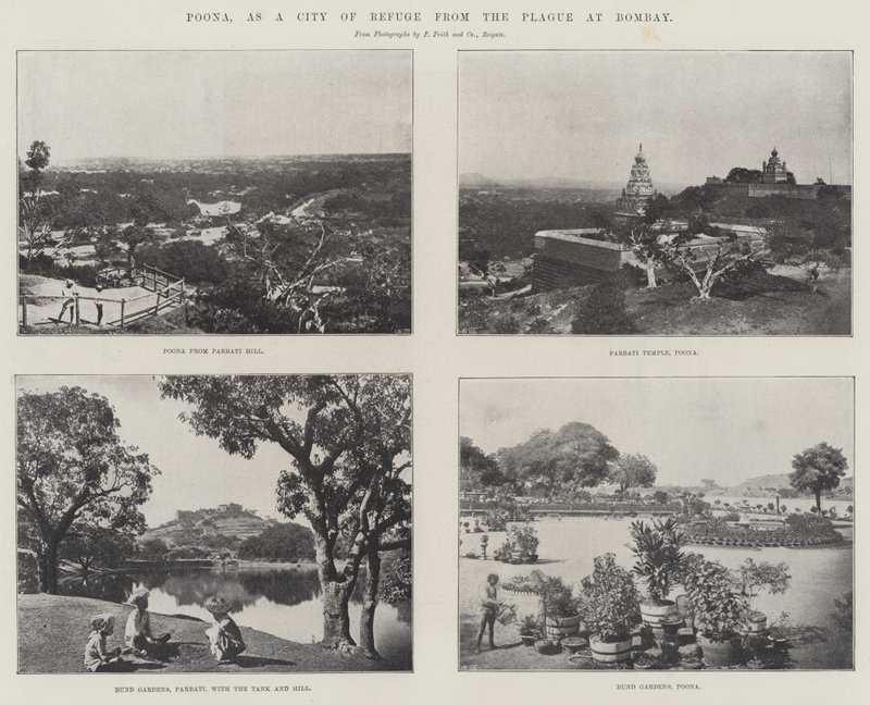 Poona, jako město útočiště před morem v Bombaji od English Photographer