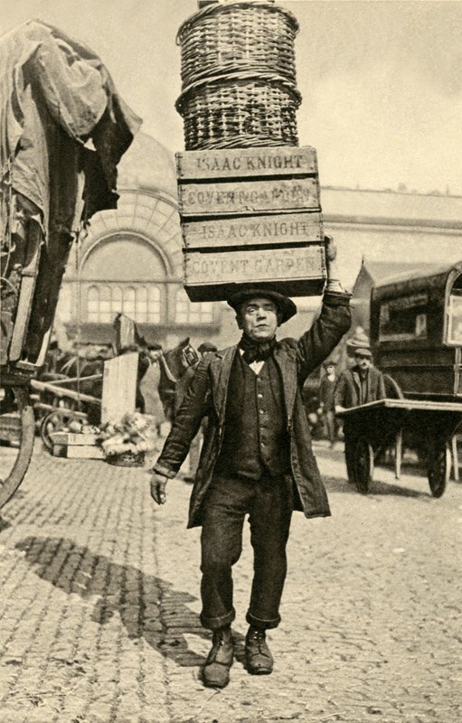 Trh Porters of Covent Garden (č/b foto) od English Photographer