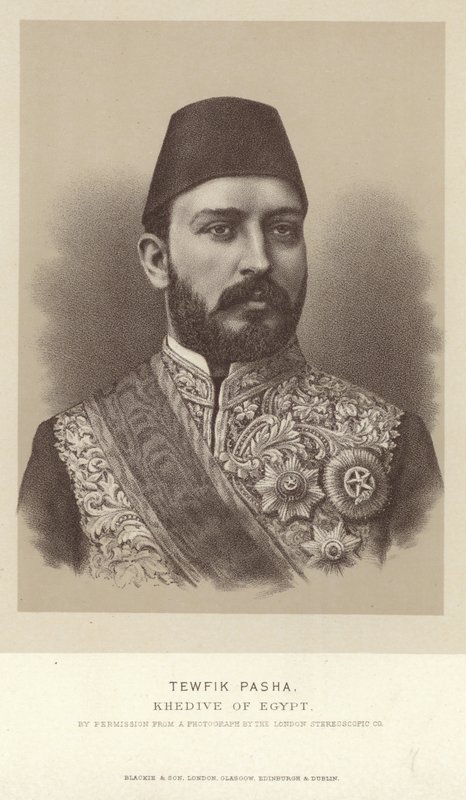 Portrét Tewfik Pasha, Khedive z Egypta od English Photographer