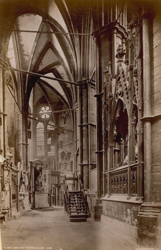 Pohlednice s obrázkem Choir Ambulatory ve Westminsterském opatství od English Photographer
