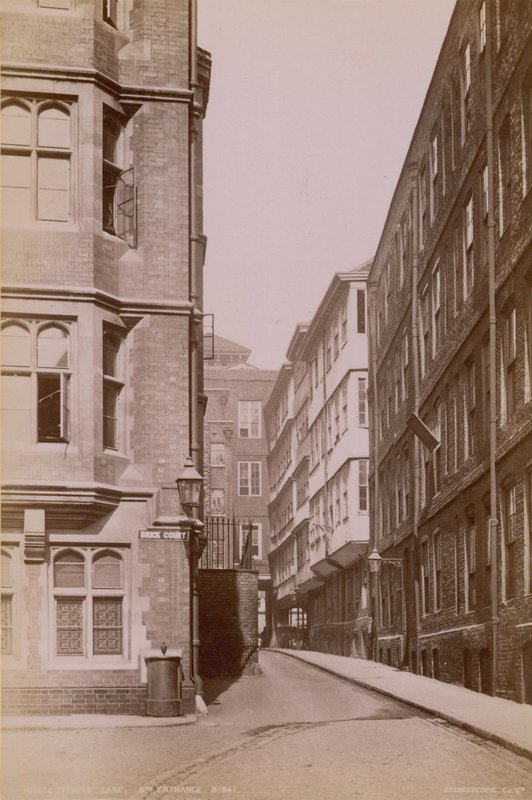 Pohlednice se severním vchodem do Middle Temple Lane od English Photographer