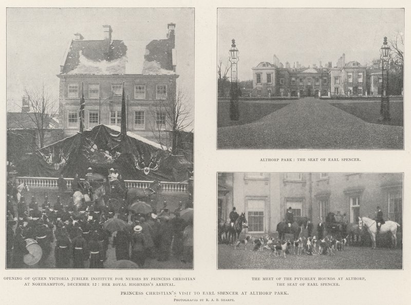 Princess Christians Návštěva Earla Spencera v parku Althorp od English Photographer