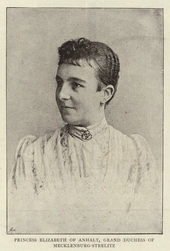 Princezna Alžběta Anhaltská, velkovévodkyně z Mecklenburg-Strelitz od English Photographer