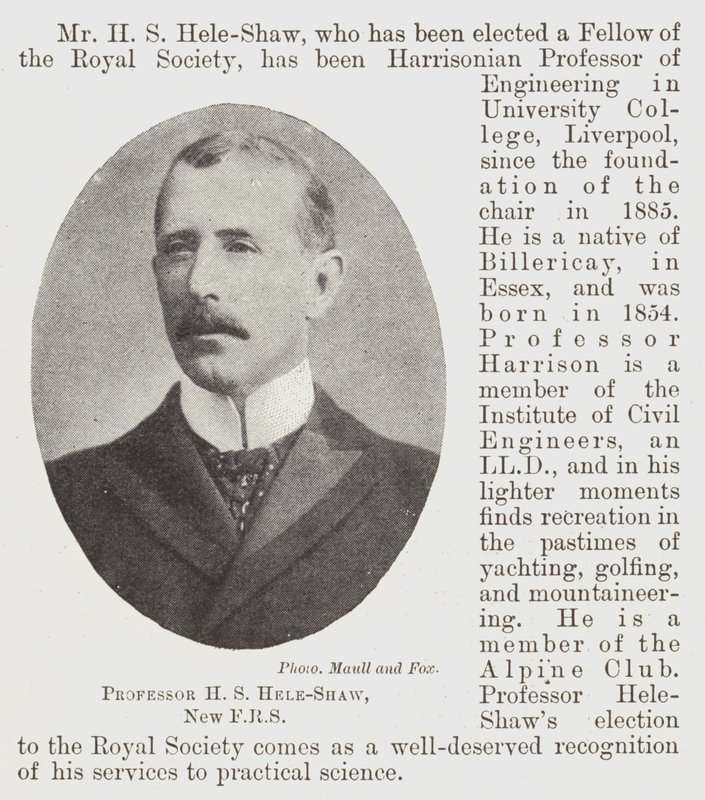 Profesor H. S. Hele-Shaw, nový FRS od English Photographer