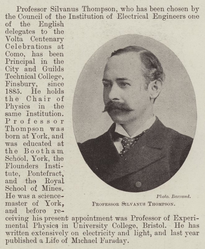 Profesor Silvanus Thompson od English Photographer