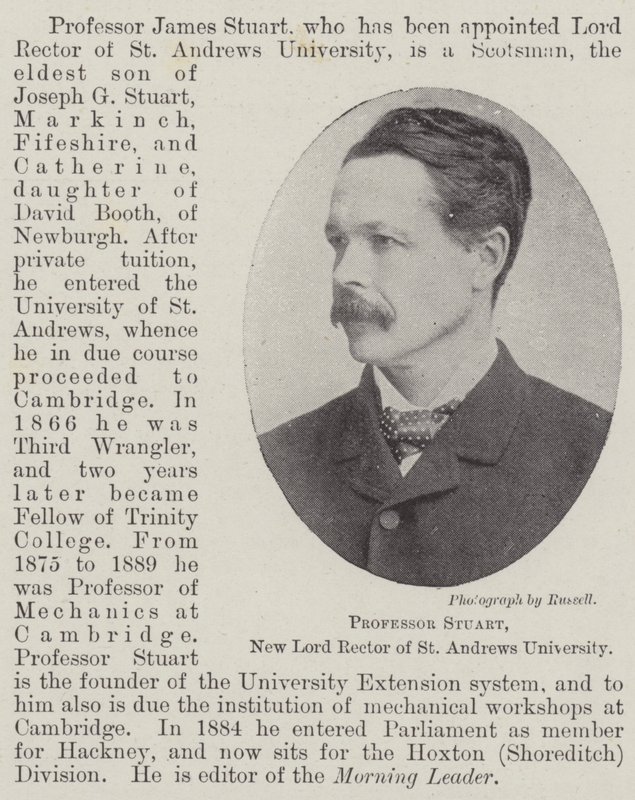Profesor Stuart, rektor New Lord of St Andrews University od English Photographer