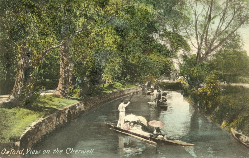 Sázkaři na Cherwell, Oxford (barevné foto) od English Photographer
