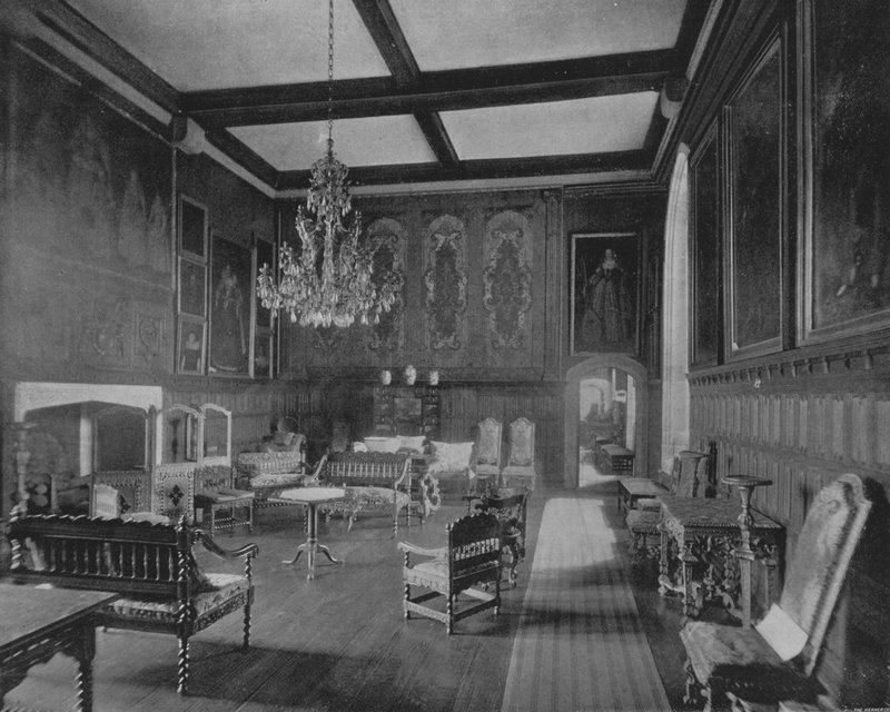Pokoj královny Alžběty na Penshurst Place (černobílá fotografie) od English Photographer