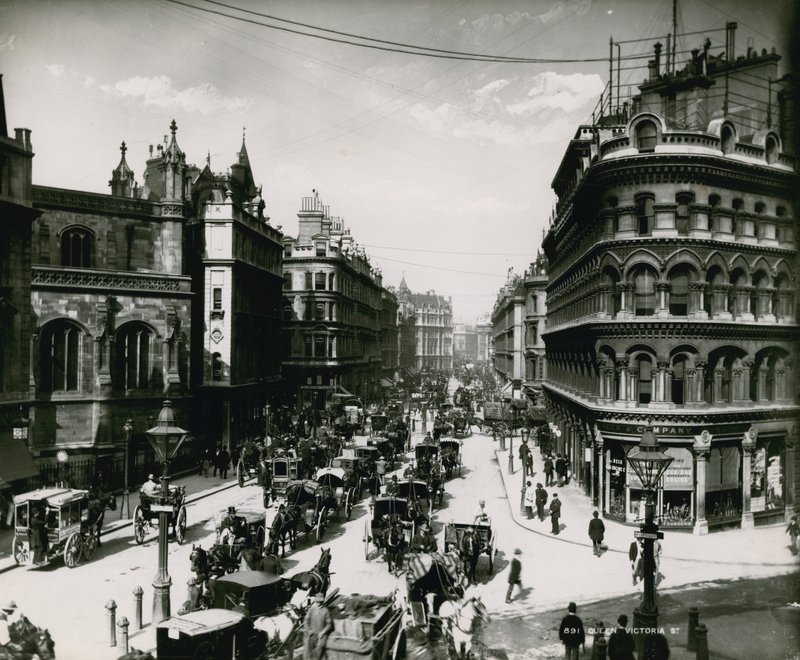 Queen Victoria Street, Londýn od English Photographer