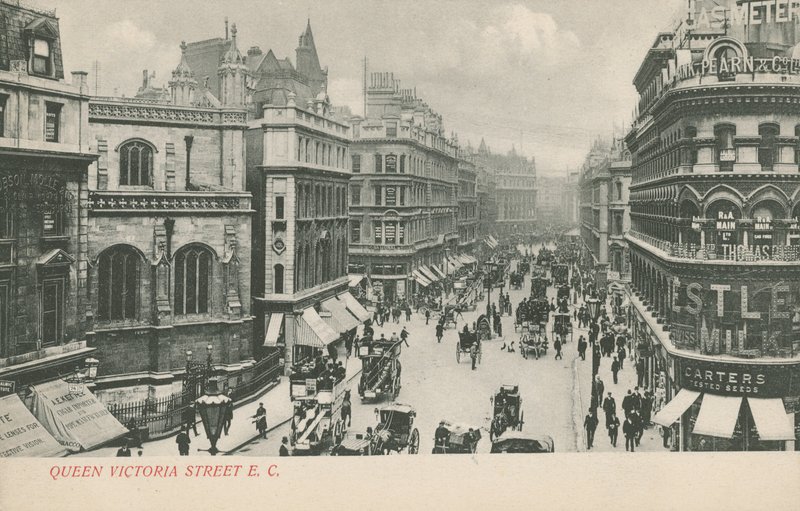 Queen Victoria Street, Londýn od English Photographer