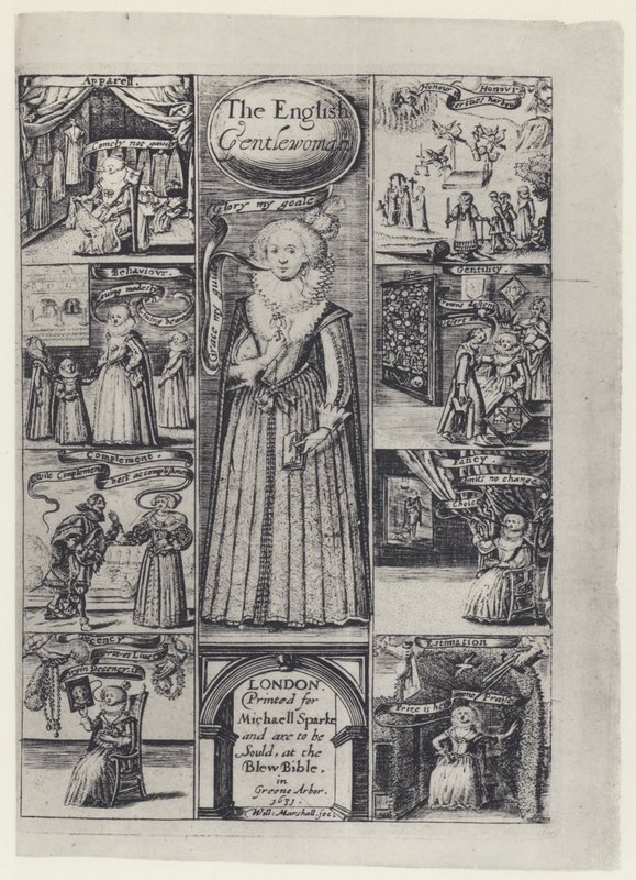 R Brathwait, The English Gentlewoman, M Sparke 1631 (černobílá fotografie) od English Photographer