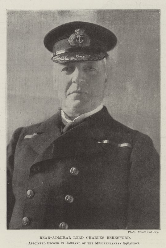 Kontraadmirál lord Charles Beresford, jmenován druhým ve velení středomořské eskadry od English Photographer
