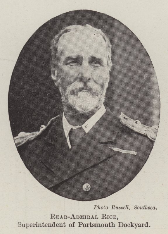 Kontraadmirál Rice, superintendant přístavní loděnice v Portsmouthu od English Photographer