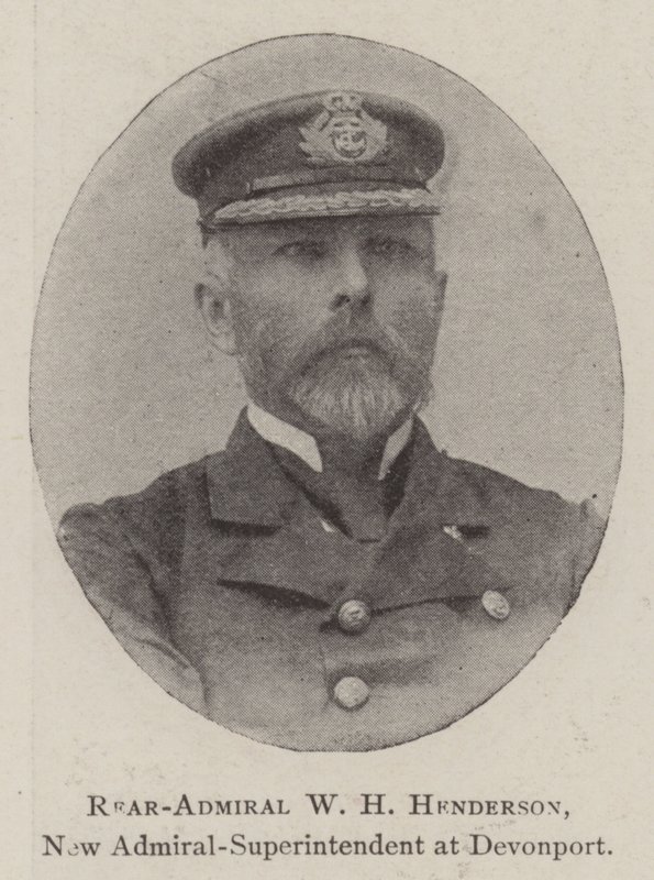 Kontraadmirál WH Henderson, nový admirál-superintendent v Devonportu od English Photographer