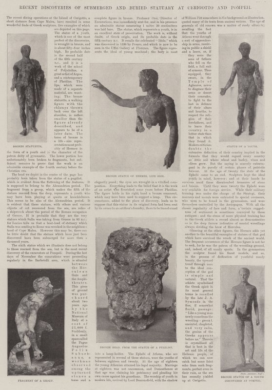 Nedávné objevy ponořených a pohřbených soch v Cerigotto a Pompejích od English Photographer