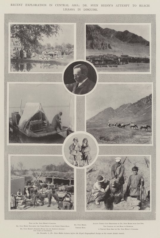 Nedávný průzkum ve Střední Asii, Dr. Sven Hedins, Pokus dostat se do Lhassy v přestrojení od English Photographer