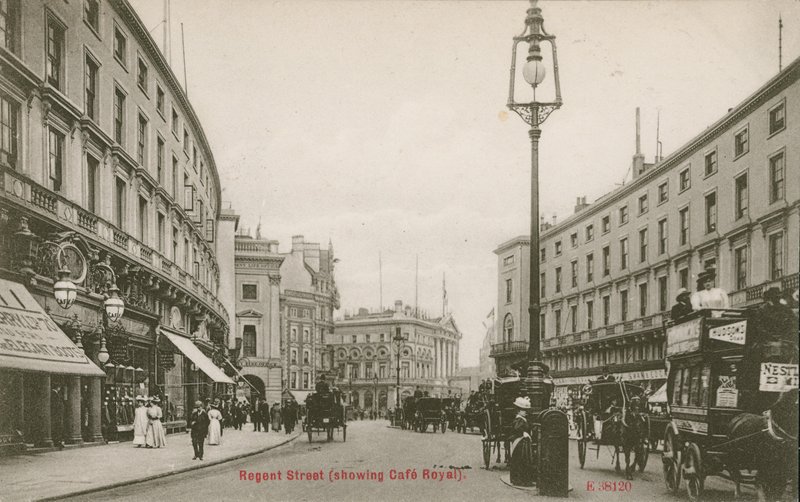 Regent Street, Londýn, ukazuje Cafe Royal od English Photographer