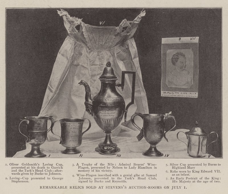 Remarkable Relics prodány v Stevenss Auction-Rooms dne 1. července od English Photographer
