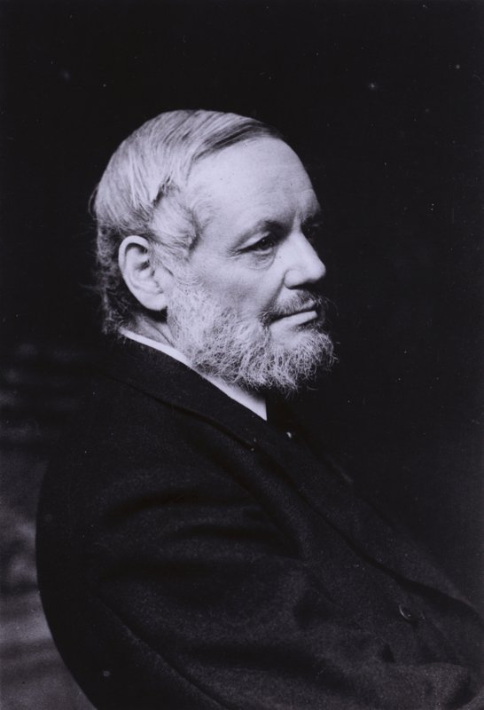 Richard Garnett, anglický básník, učenec, knihovník a správce tištěných knih v Britském muzeu (černobílá fotografie) od English Photographer