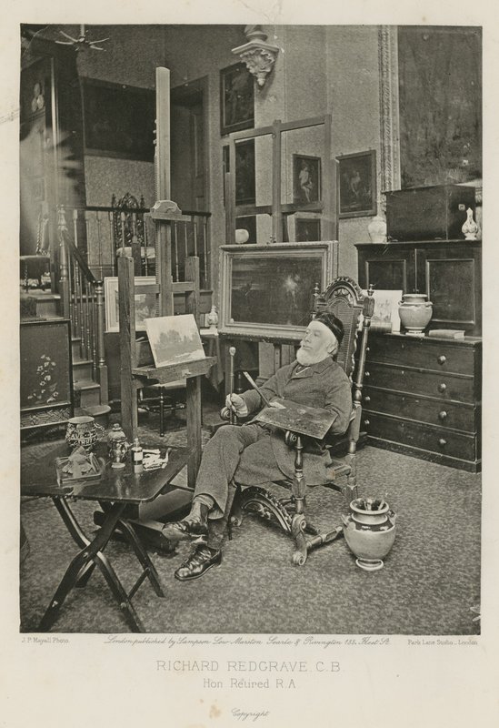 Richard Redgrave ve svém Hyde Park Gate Studio od English Photographer