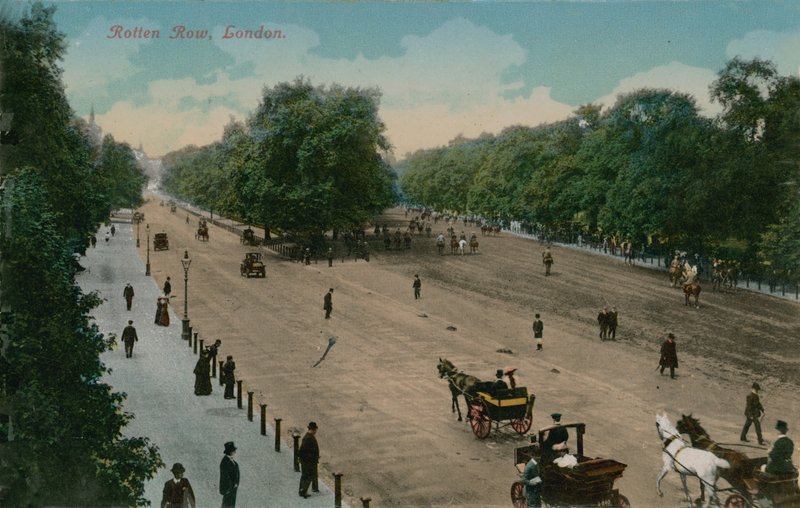 Rotten Row, Londýn. Pohlednice odeslána v roce 1913. od English Photographer